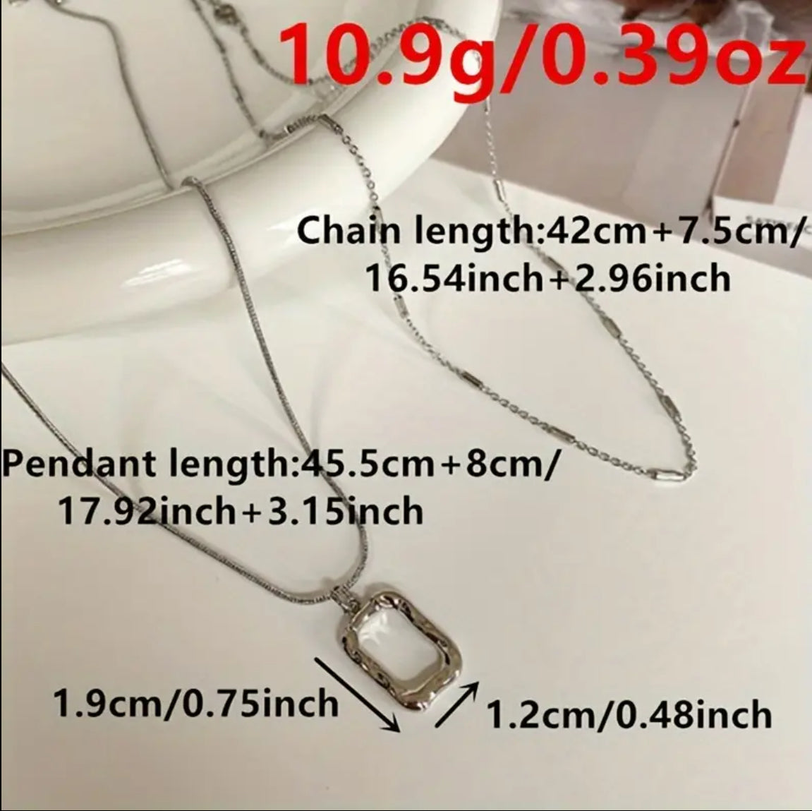Beautiful 18k Gold Plated Pendant Necklace- Double Layer