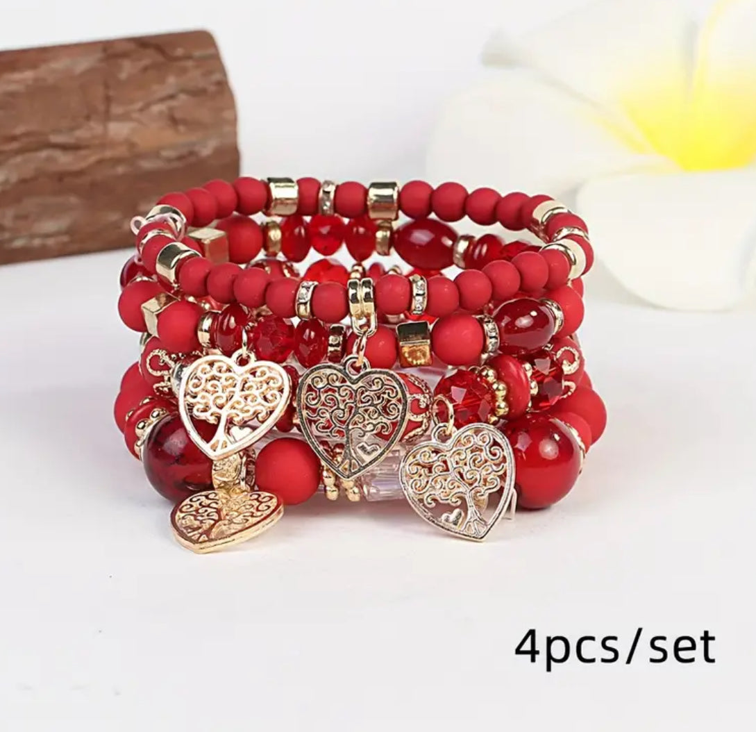 Beautiful 4pc Set - Tree of Life Bracelets