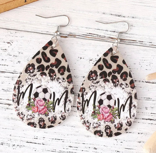 Soccer Mom Leopard Print Earrings