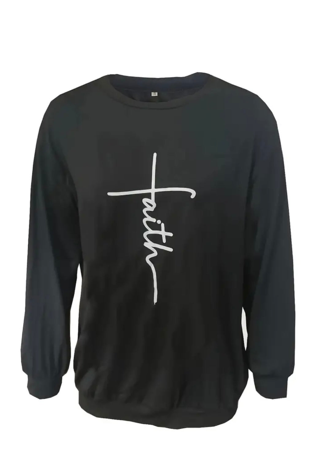 Black Long Sleeved Faith Shirt