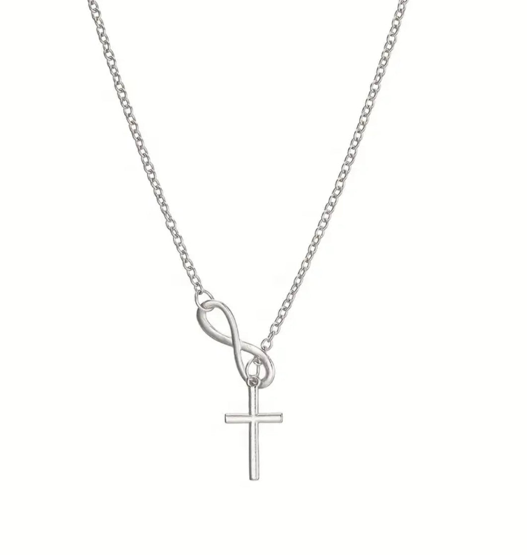 Beautiful Cross and Infinity Necklace