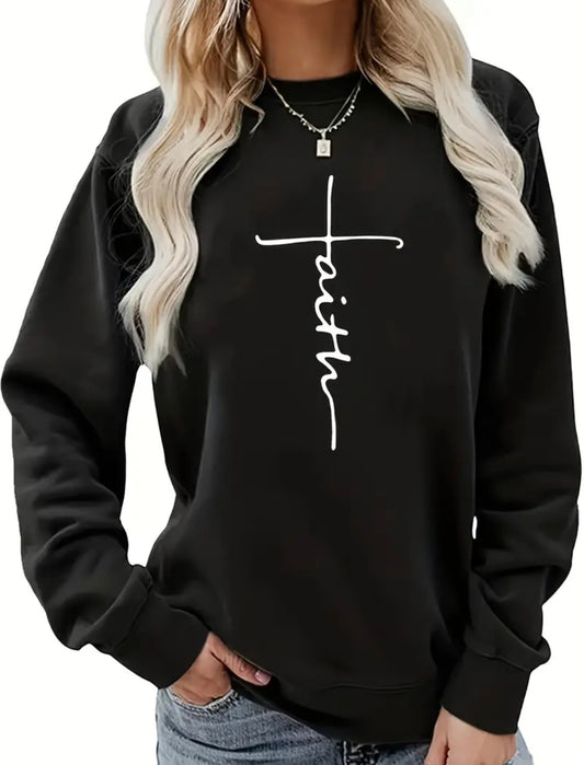 Black Long Sleeved Faith Shirt