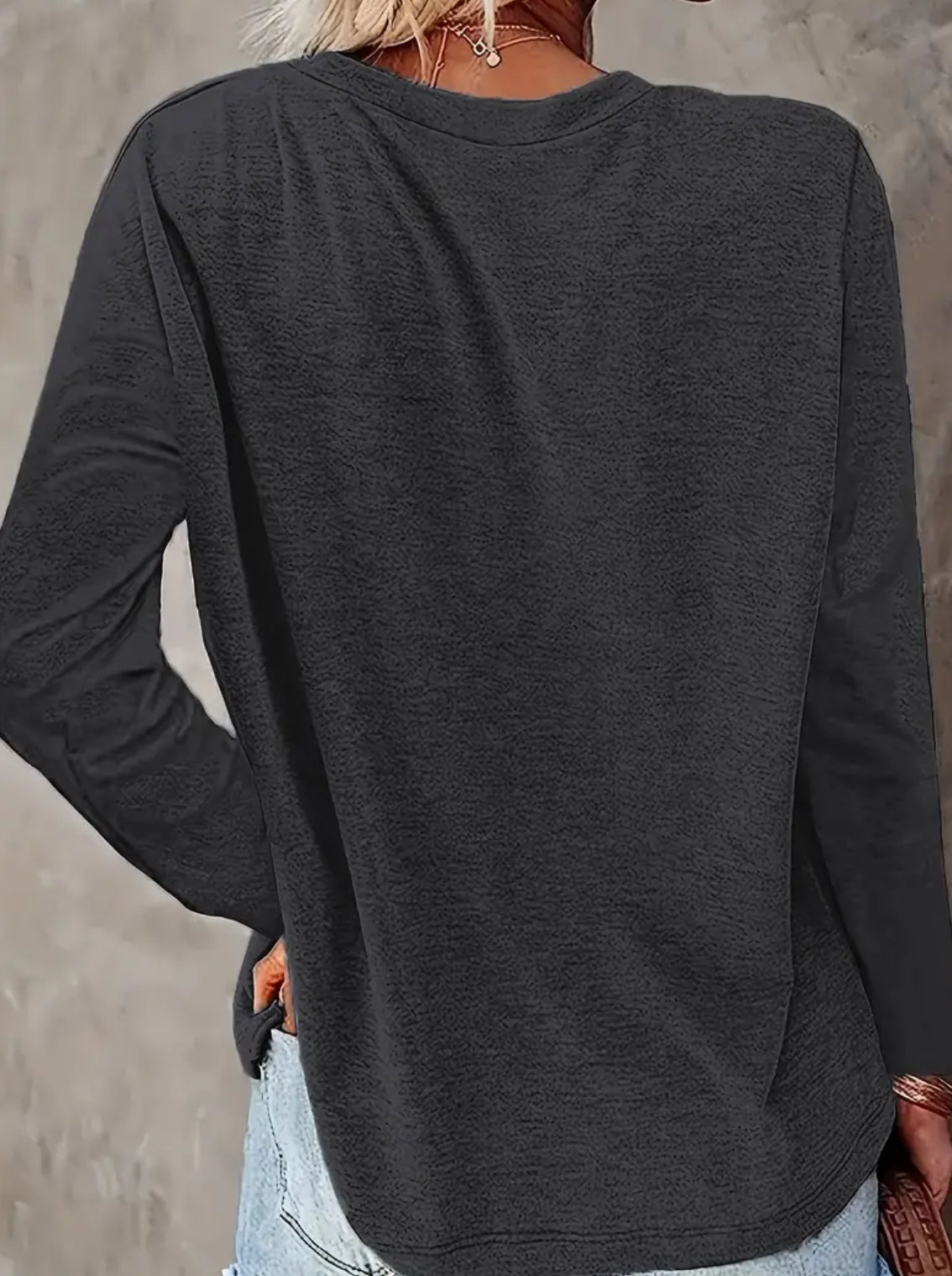 ‘Tis The Season- Pumpkin, Coffee, Leaf and Football Print Crew Neck Casual Long Sleeve Tee