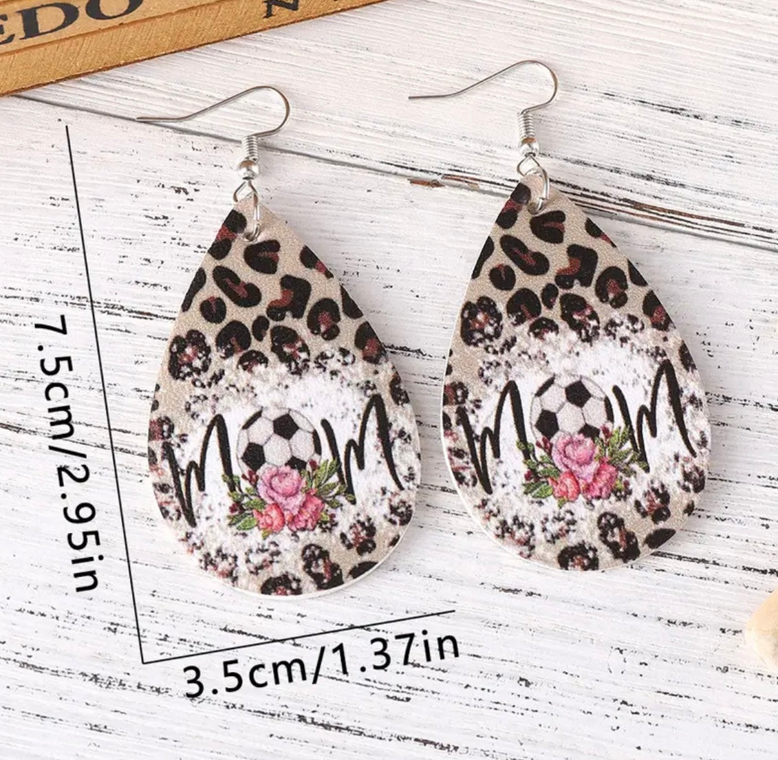 Soccer Mom Leopard Print Earrings