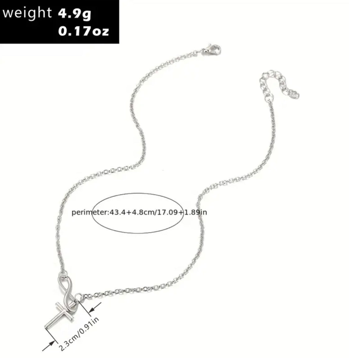 Beautiful Cross and Infinity Necklace