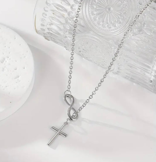 Beautiful Cross and Infinity Necklace
