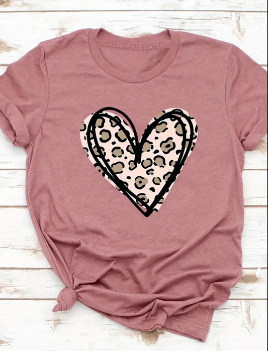 Leopard Print Heart Rouge Woman’s Shirt
