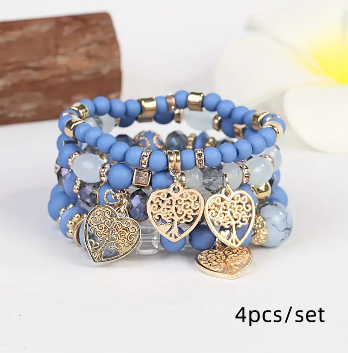 Beautiful 4pc Set - Tree of Life Bracelets