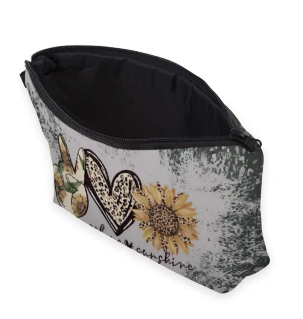 Peace, Love, Sunshine Cosmetic Bag