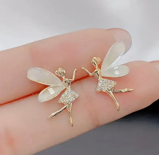 Beautiful Delicate Fairy Earrings- Gold or Silver plated