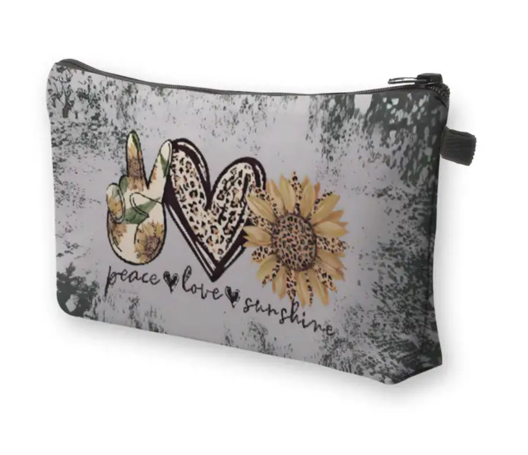 Peace, Love, Sunshine Cosmetic Bag
