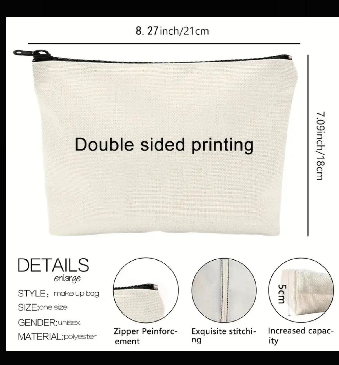 United States Flag Makeup Bag