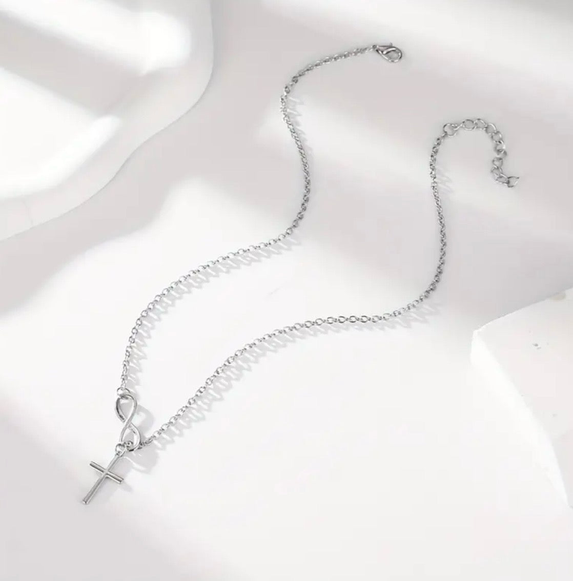 Beautiful Cross and Infinity Necklace