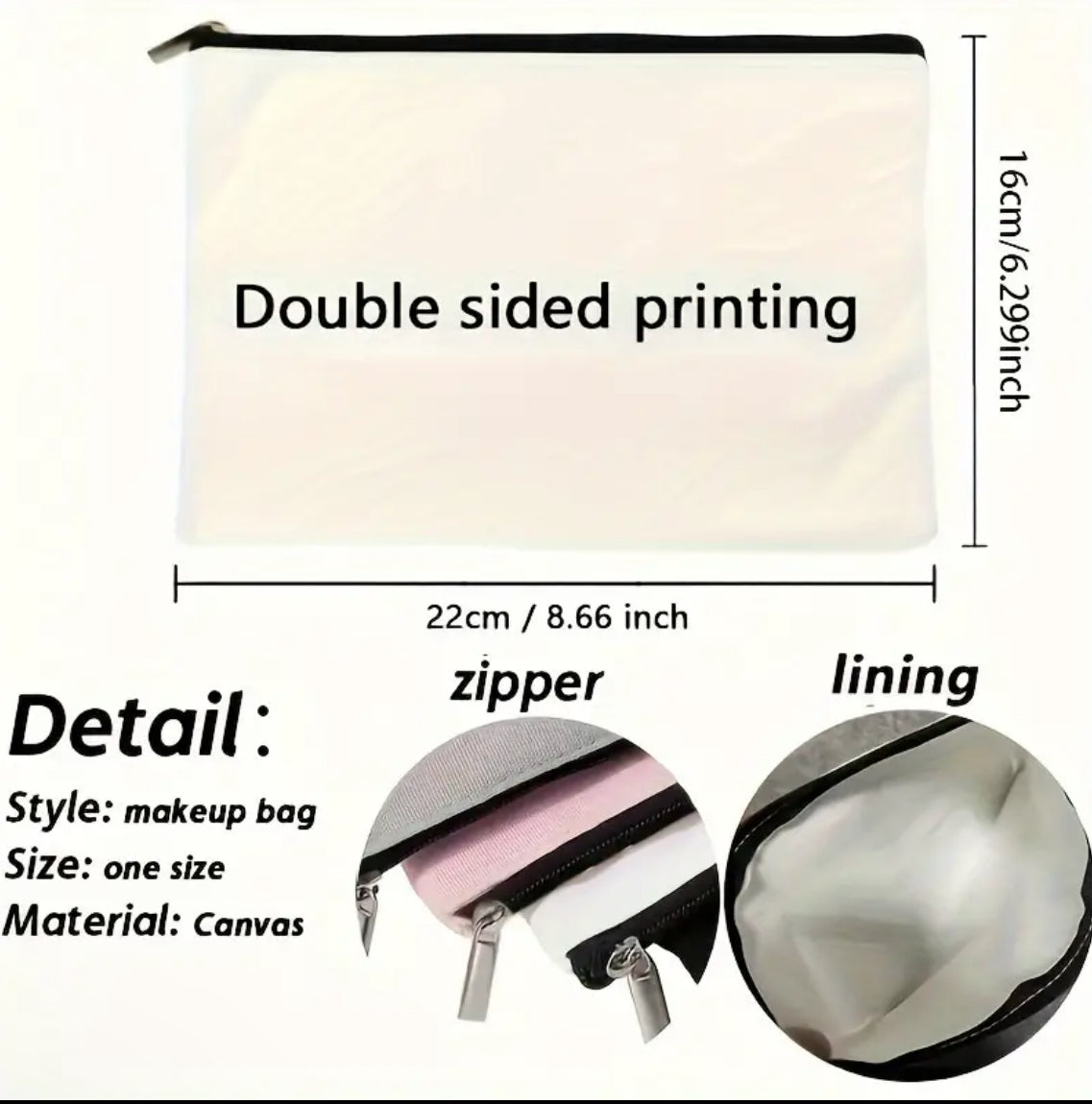 With God All Things Are Possible Makeup Bag