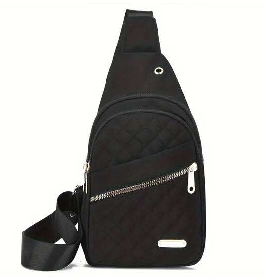 Fashion Quilted Crossbody Bag, Women's Casual Sling Shoulder Purse