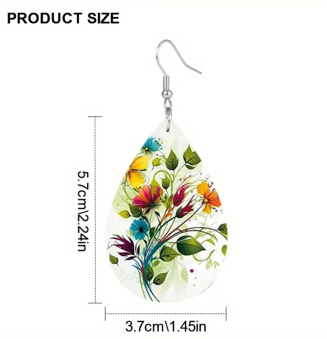 Beautiful Flowers and Leaves Earrings