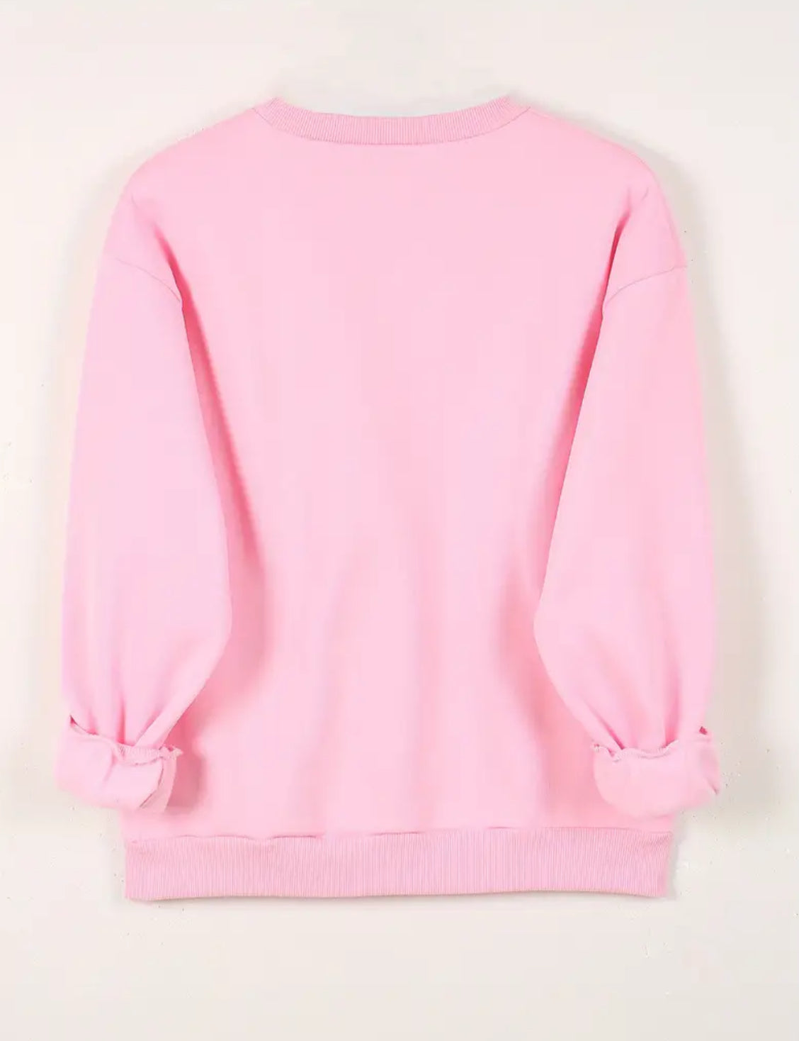 Cute & Warm Double Heart Pink Sweatshirt