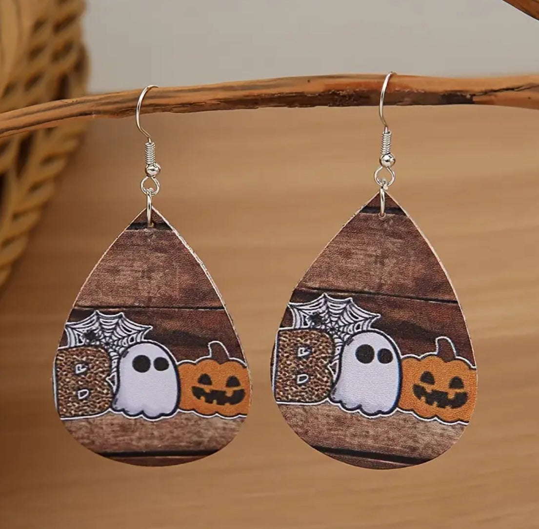 BOO Halloween Earrings