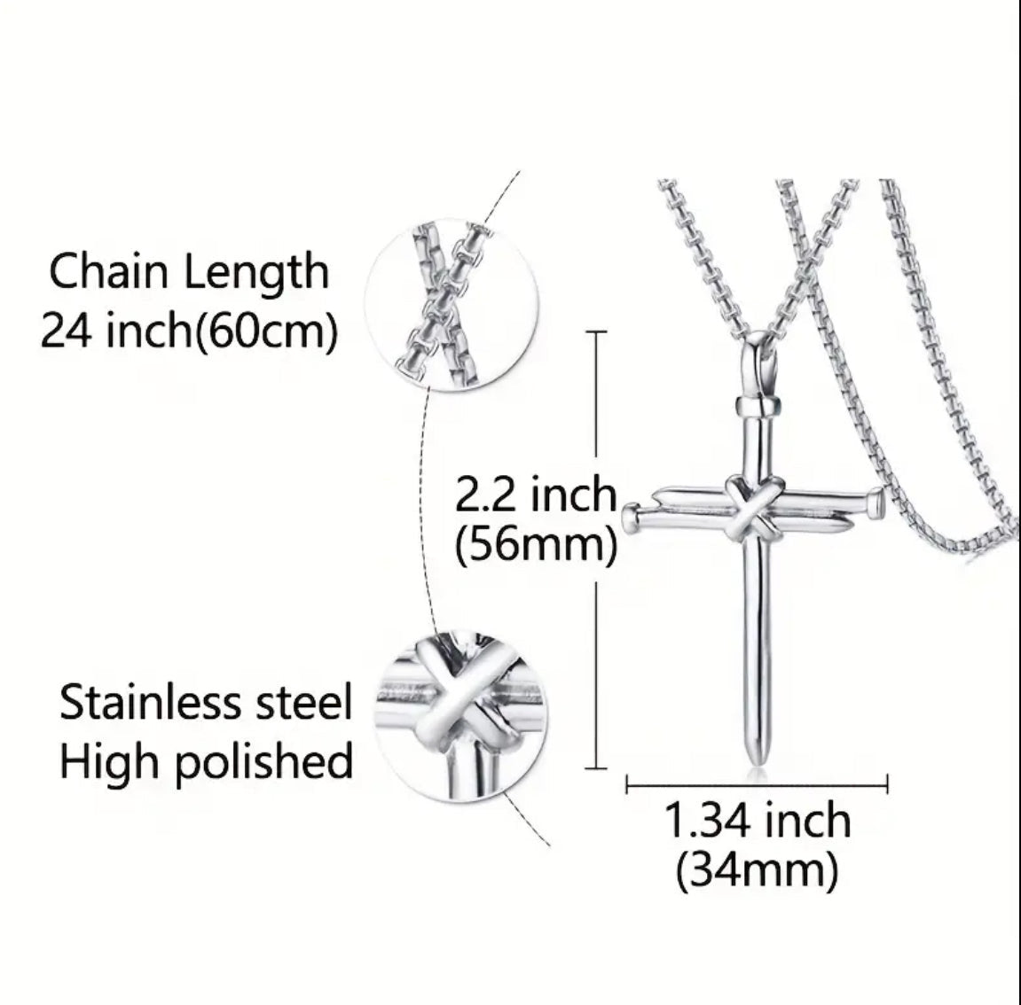 Cross of Nails Necklace
