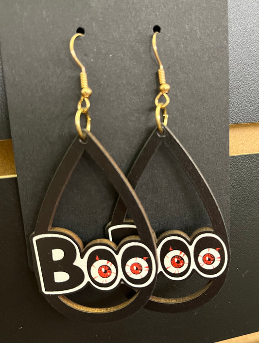 .Halloween Earrings BOO