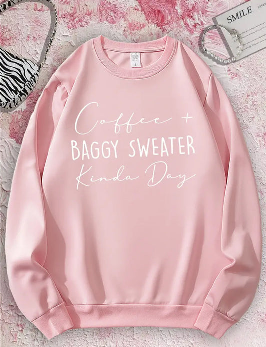 A Coffee & Baggy Sweater Kinda Day in Pink or Black