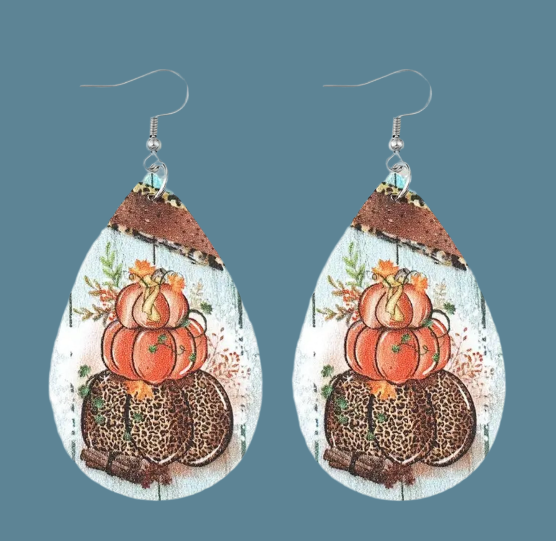 .Beautiful Pumpkin Earrings