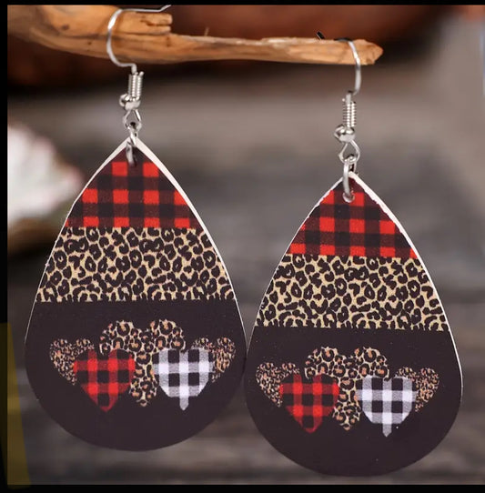 Valentines Day Earrings with Hearts