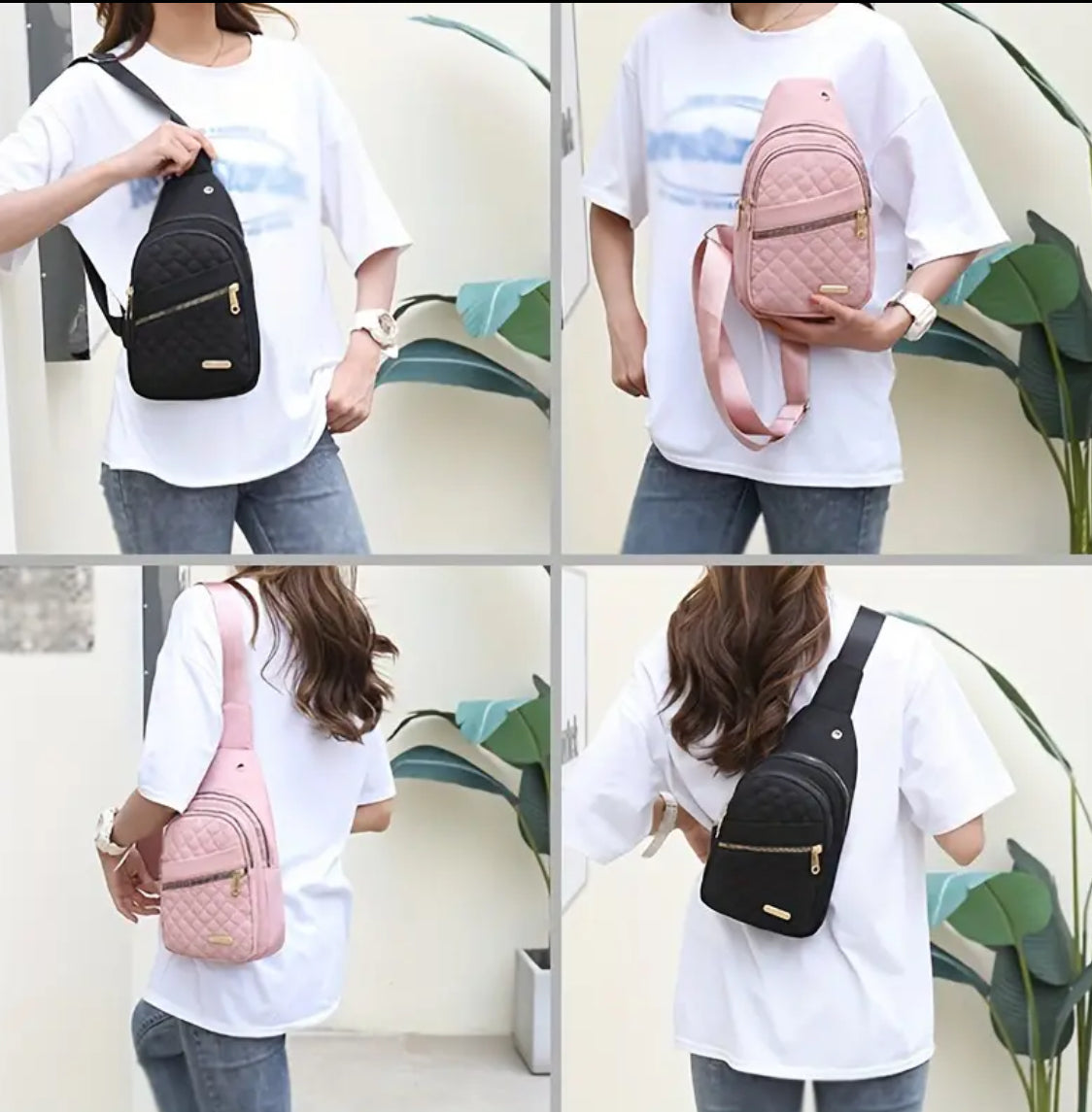 Fashion Quilted Crossbody Bag, Women's Casual Sling Shoulder Purse