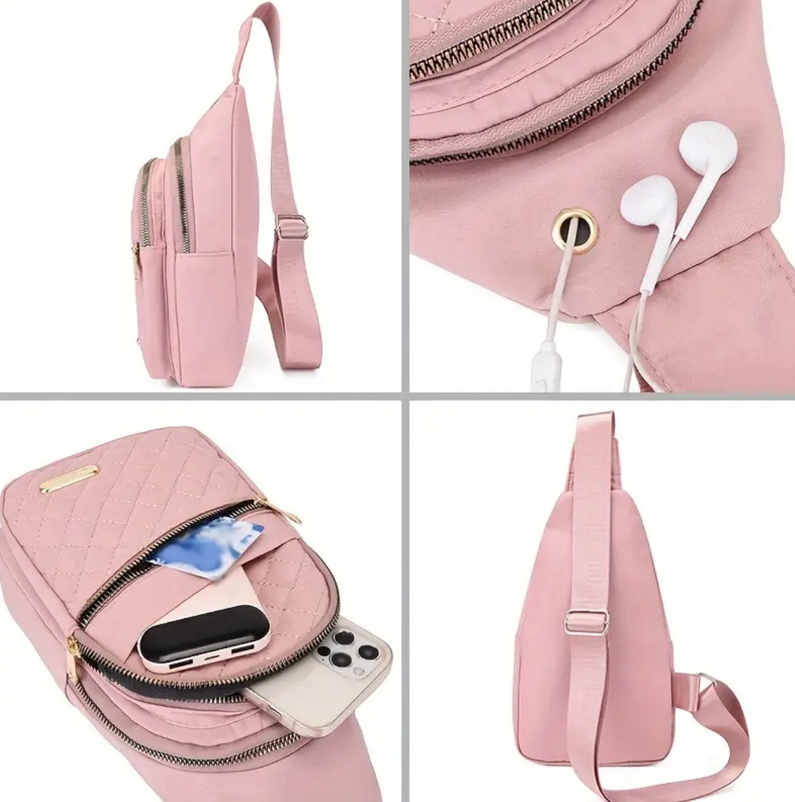 Fashion Quilted Crossbody Bag, Women's Casual Sling Shoulder Purse
