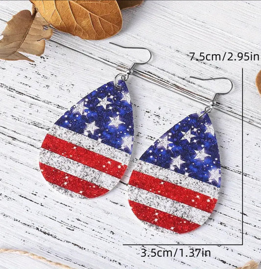 USA Flag Earrings