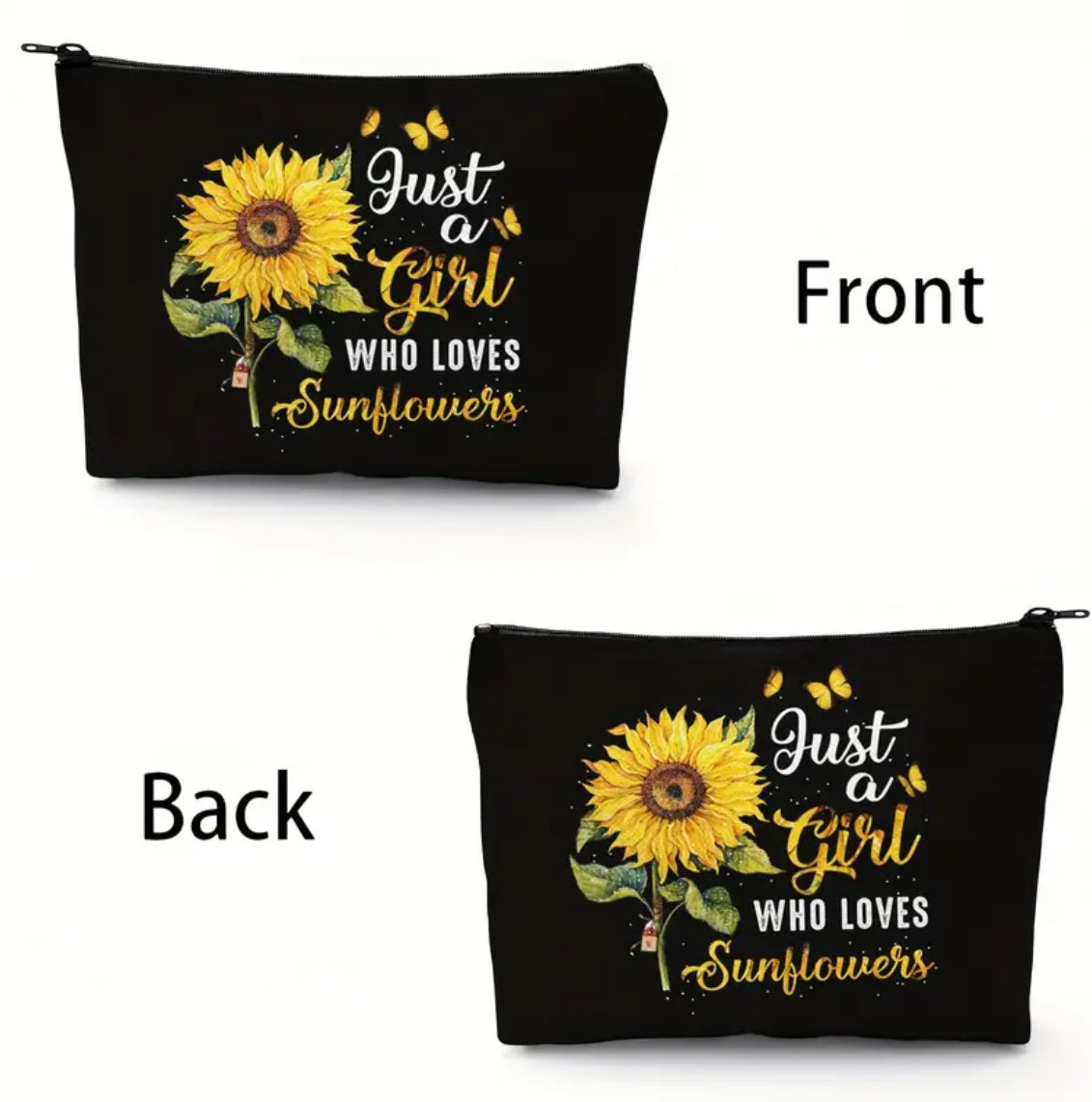 Just A Girl Who Loves Sunflowers Cosmetics Bag