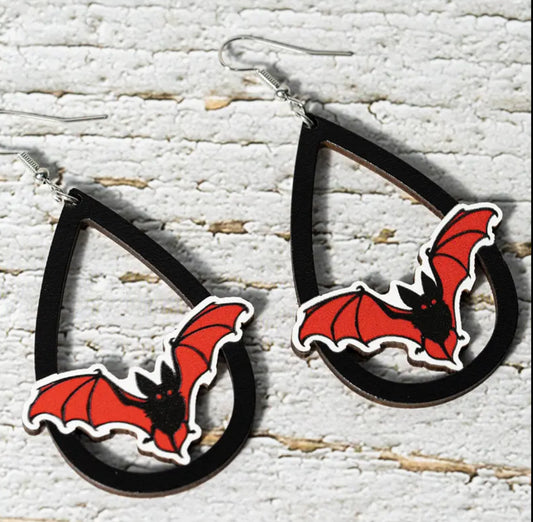 Bat Halloween Dangle Earrings