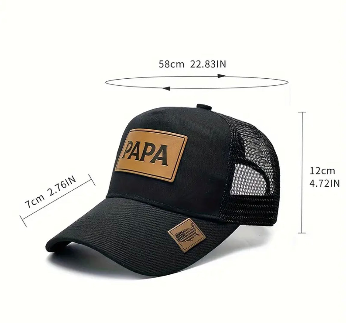Black PAPA cap with American Flag