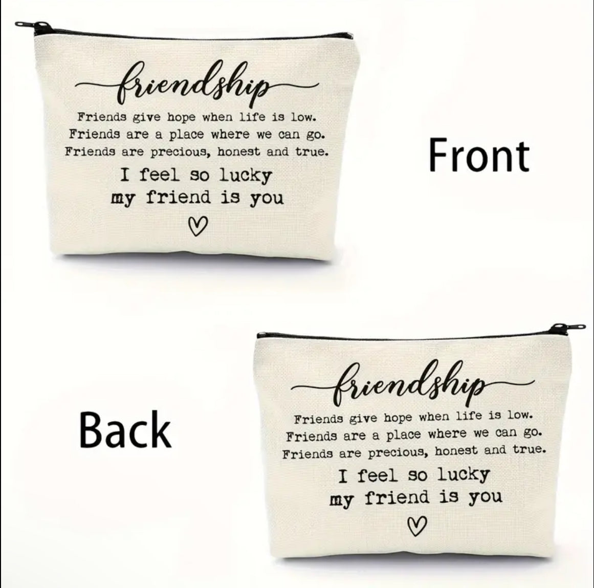 Friendship Zipper Pouch