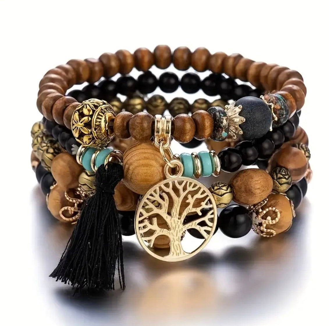 Beautiful Tree of Life 4 Piece Bracelet