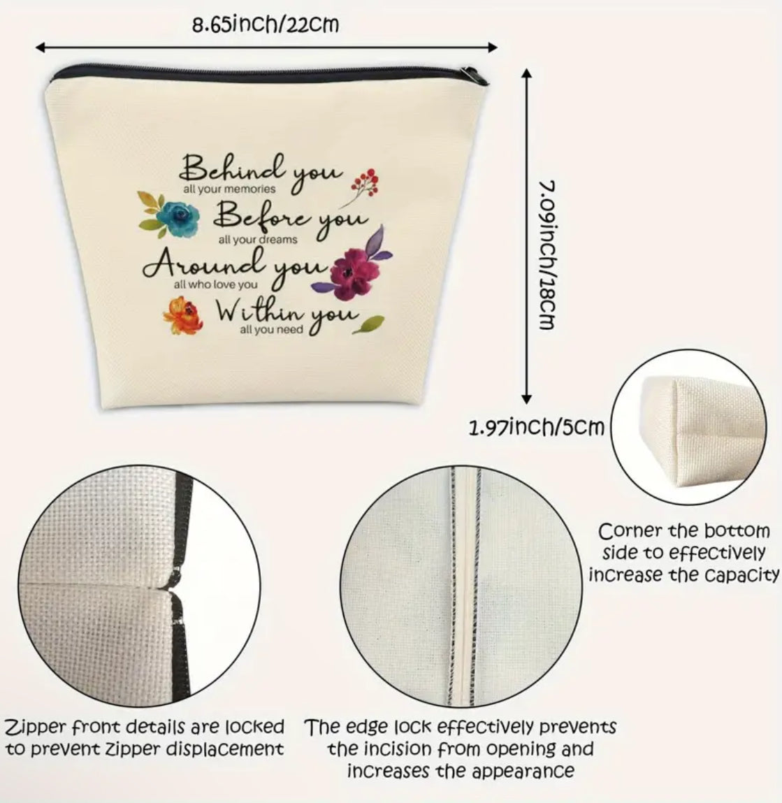 Beautiful Inspirational MakeUp Bag