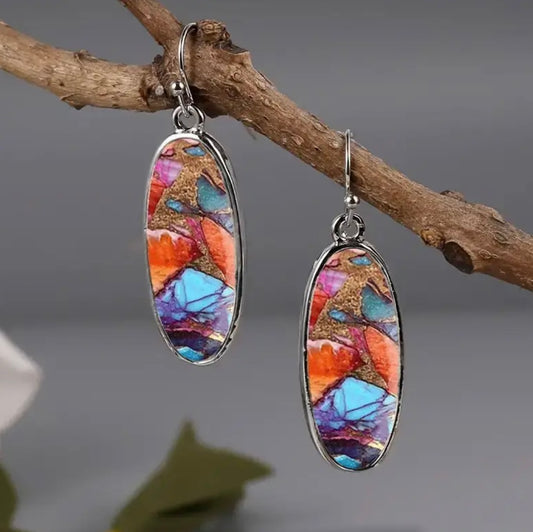 Beautiful Bohemian Vintage Stone Earrings
