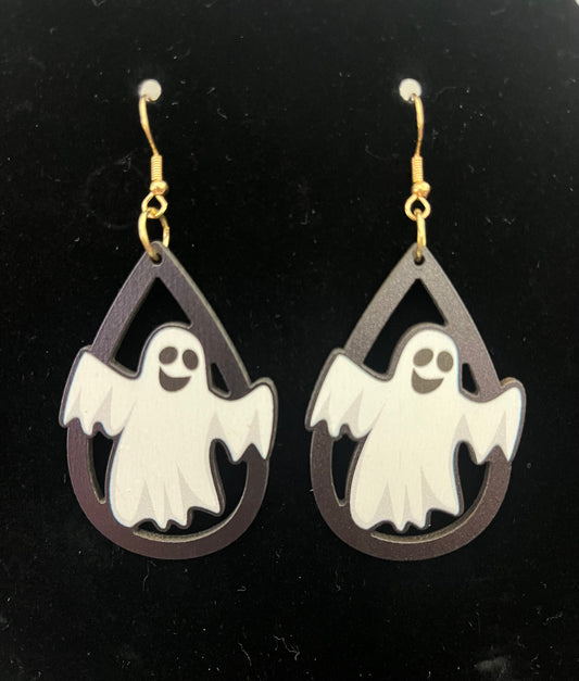 .Halloween Ghost Earrings