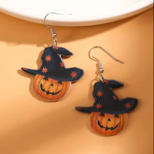 .Pumpkin Halloween earrings