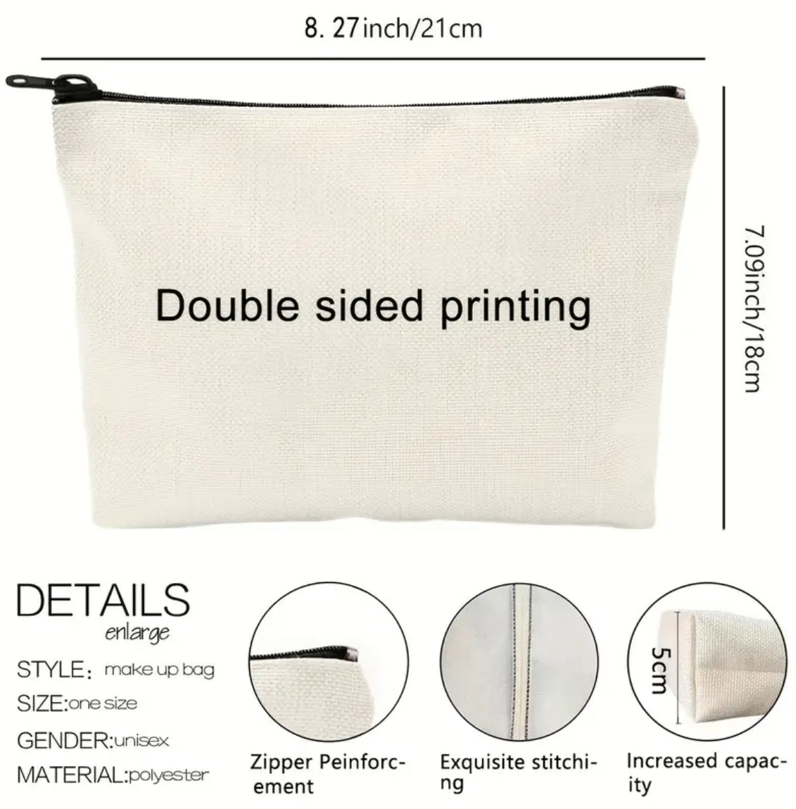 I'm A Swiftie Makeup Bag - Design on both sides