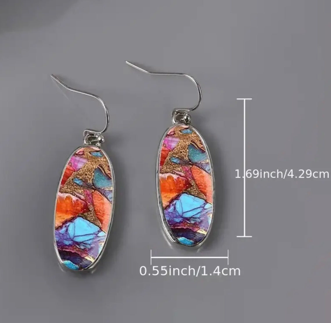 Beautiful Bohemian Vintage Stone Earrings