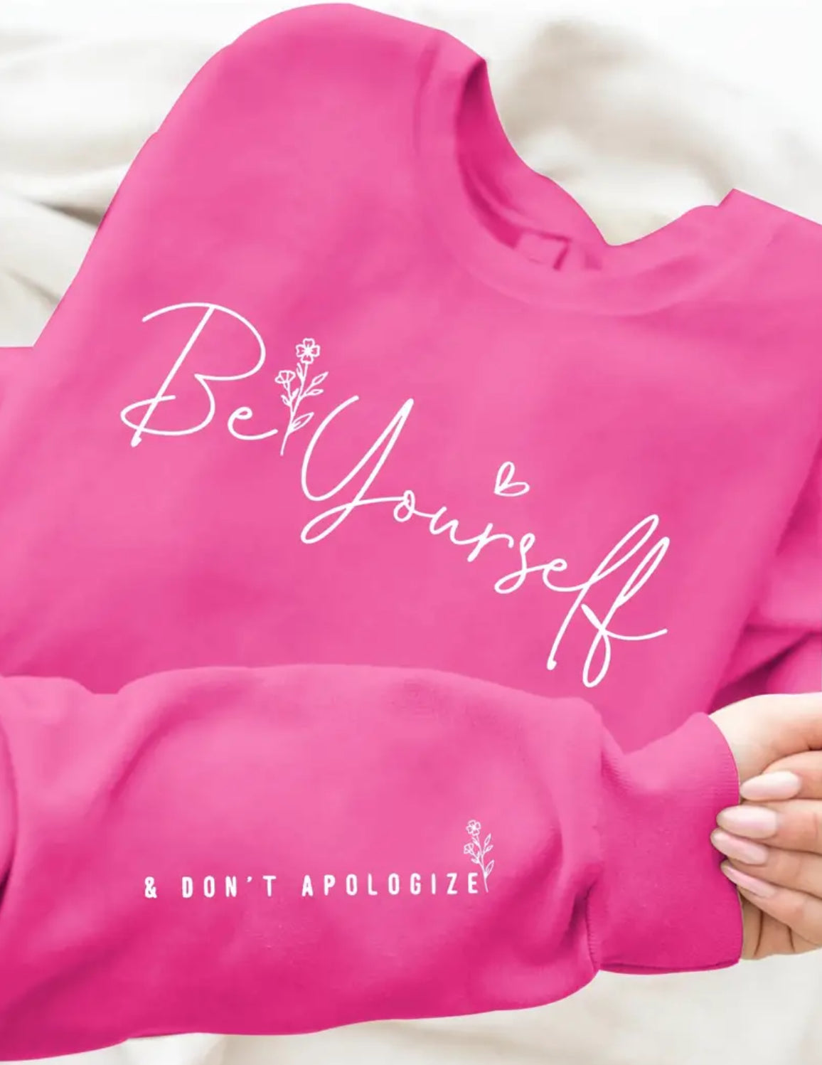 Cozy Autumn Winter Be Yourself Sweatshirt - Girls Casual Long Sleeve Pullover Tops Clothing