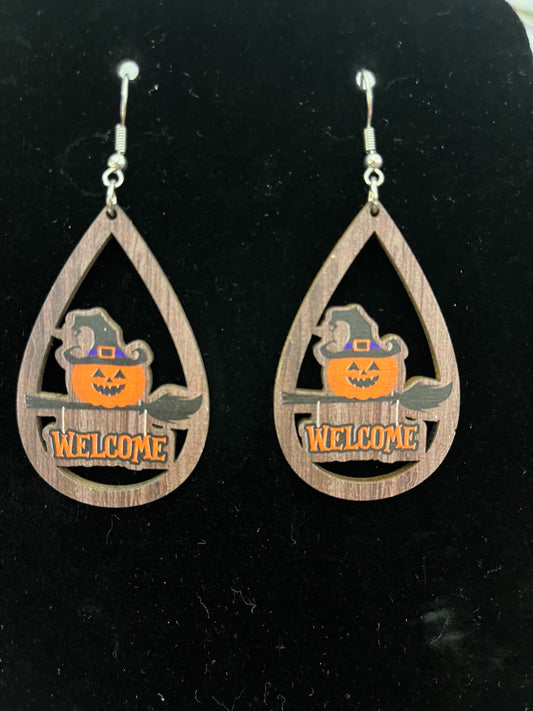 .Halloween pumpkin earrings